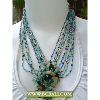 Beads Coloring Necklaces Chockers with Stones